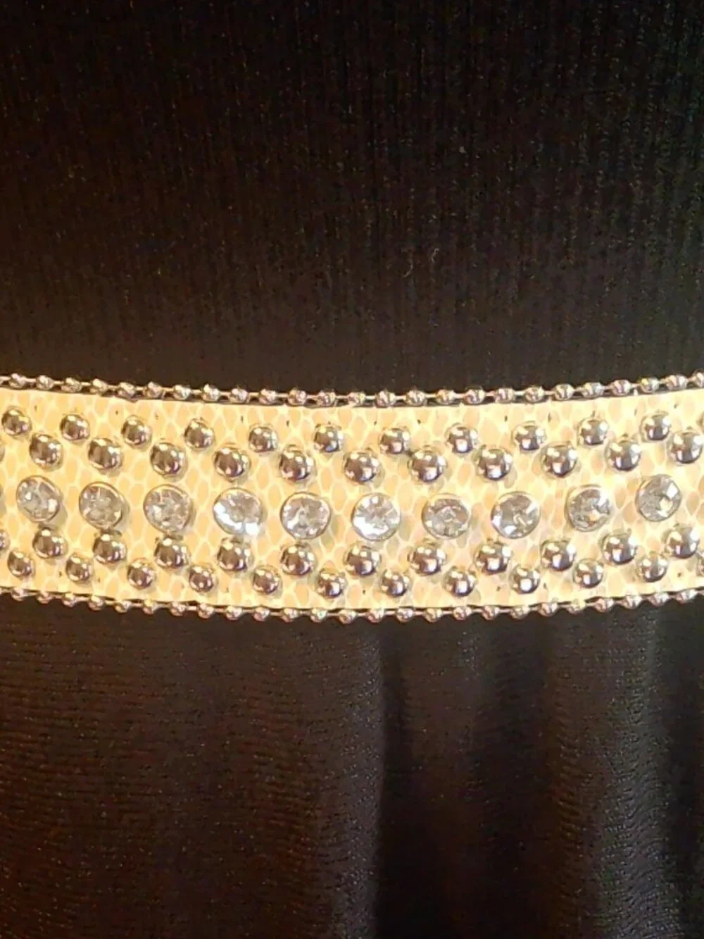 Y2K Faux Snakeskin Rhinestone & Studded Western Statement Belt